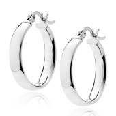 Cercei rotunzi argint Ø19 mm Classic Hoops DiAmanti KHV420R-DIA